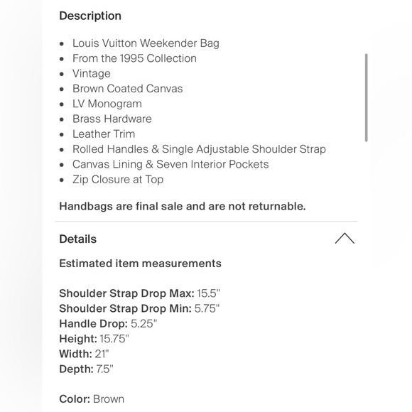 Louis Vuitton Carryall Travel Vintage 1995 Monogram - Picture 7 of 7